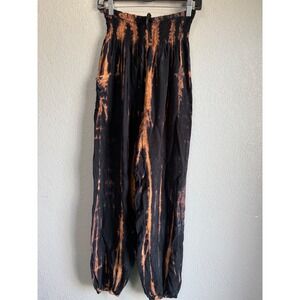 Paradise Island Tie Dye Yoga Pants Womens OS Smocked Waist Harem Joggers Bali